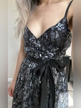 express black peplum dress Crystal Trim Peplum Maxi Dress Black